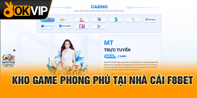 Kho game phong phú tại Nhà cái F8bet