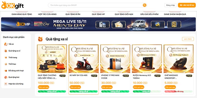 Cơ cấu giải thưởng cực khủng tại MEGA LIVE 15/11